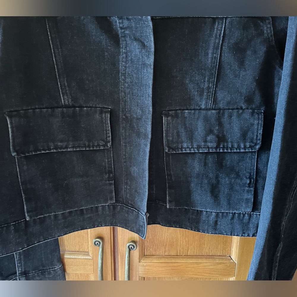 Nicole Miller Envelope Cargo Jeans Jacket - Picture 4 of 7